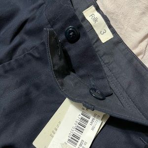 NWOT Folk Navy Tailored Trousers %100 Cotton